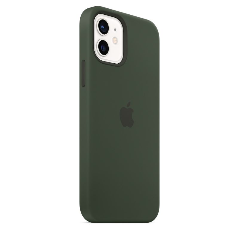 Apple silikónový obal pre iPhone 12/12 Pro – cypersky zelený s MagSafe 4