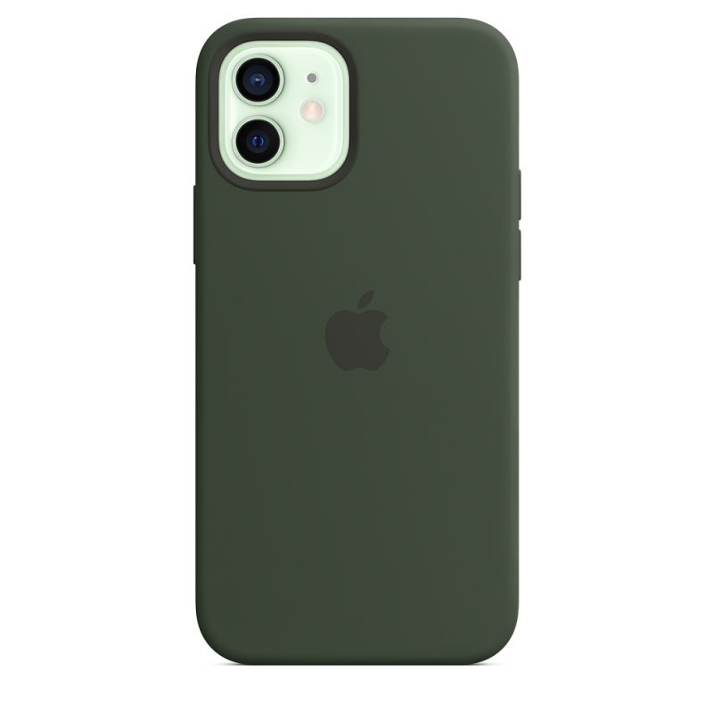 Apple silikónový obal pre iPhone 12/12 Pro – cypersky zelený s MagSafe 1