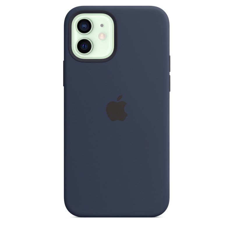 Apple silikónový obal pre iPhone 12/12 Pro – námornícky tmavomodrý s MagSafe 1