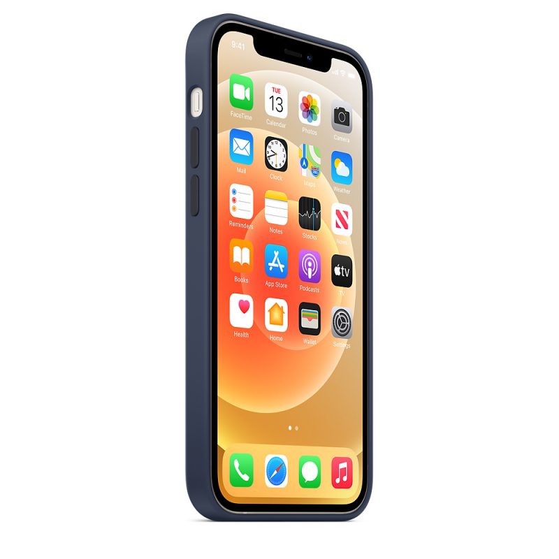 Apple silikónový obal pre iPhone 12/12 Pro – námornícky tmavomodrý s MagSafe 2