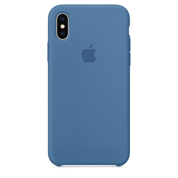 Apple silikónový obal pre iPhone X – džínsovo modrý 1