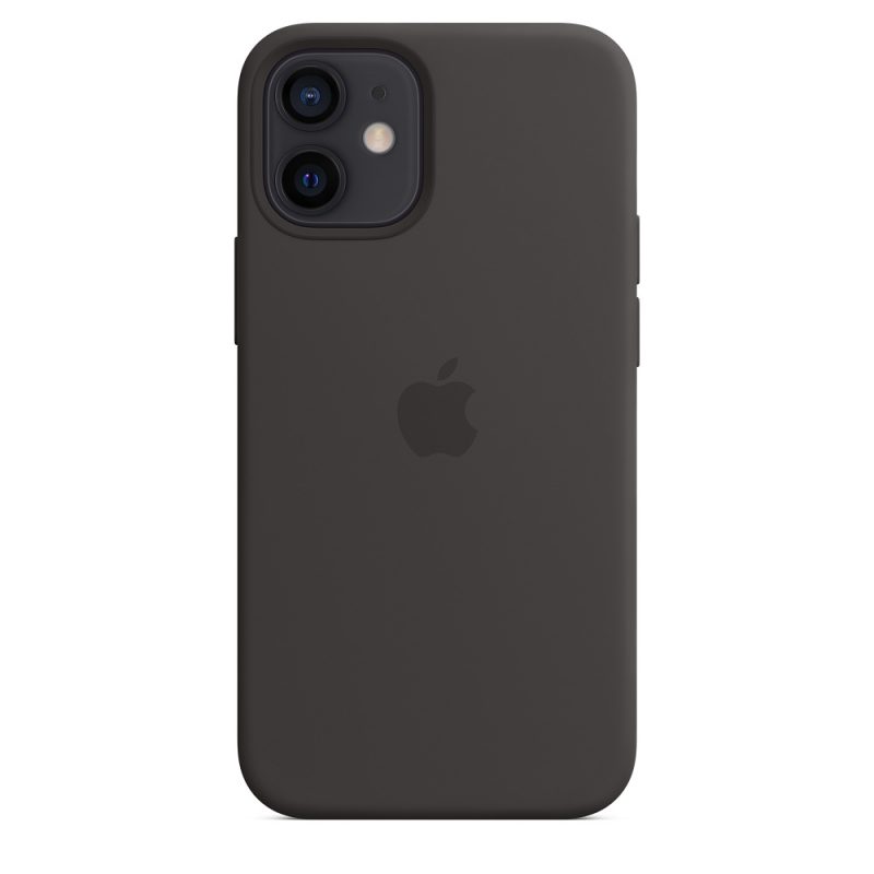 Apple silikónový obal pre iPhone 12 mini – čierny s MagSafe 3
