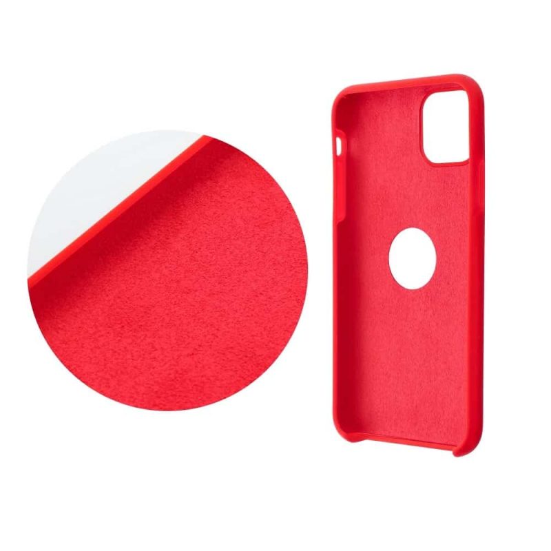 Forcell silikónový obal pre iPhone 7/8 červený (s otvorom na logo) 2