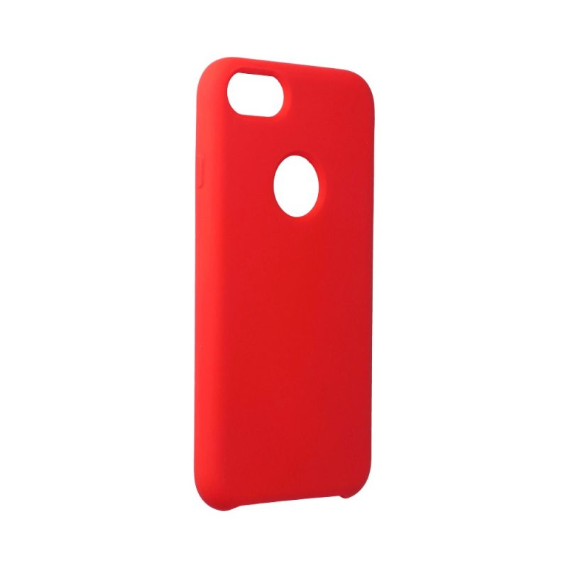 Forcell silikónový obal pre iPhone 7/8 červený (s otvorom na logo) 1