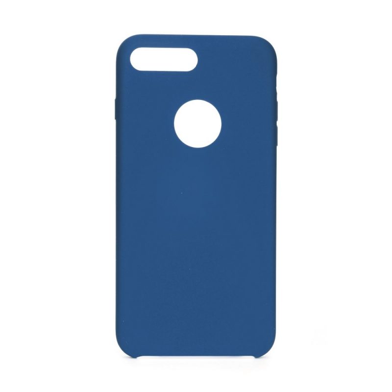 Forcell silikónový obal pre iPhone 7 Plus / 8 Plus modrý (s otvorom na logo) 1