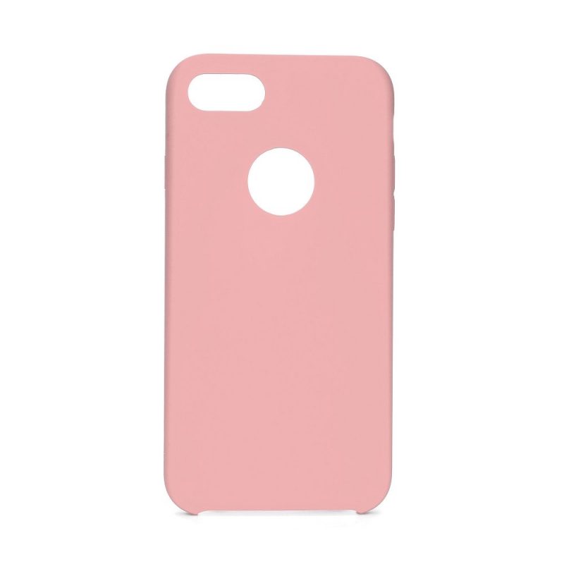 Forcell silikónový obal pre iPhone SE 2020 ružový (s otvorom na logo) 1