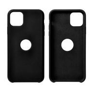 Forcell silikónový obal pre iPhone X/XS čierny (s otvorom na logo) – Obrázok 3