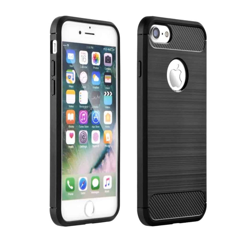 Obal Forcell CARBON pre iPhone 6 / 6S čierny 2