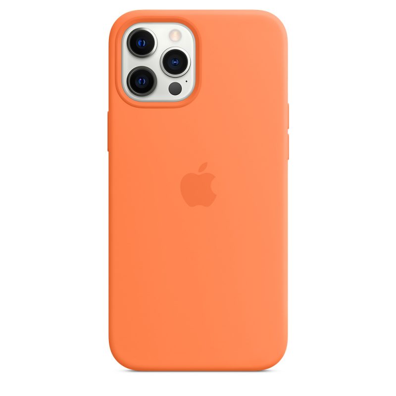 Apple silikónový obal pre iPhone 12 Pro Max – citrusovo ružový s MagSafe 1