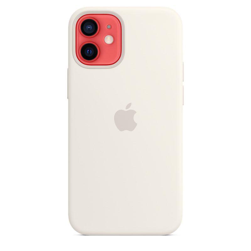 Apple silikónový obal pre iPhone 12 mini – biely s MagSafe 2