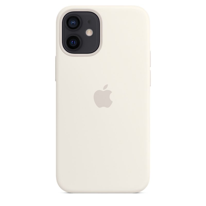 Apple silikónový obal pre iPhone 12 mini – biely s MagSafe 4