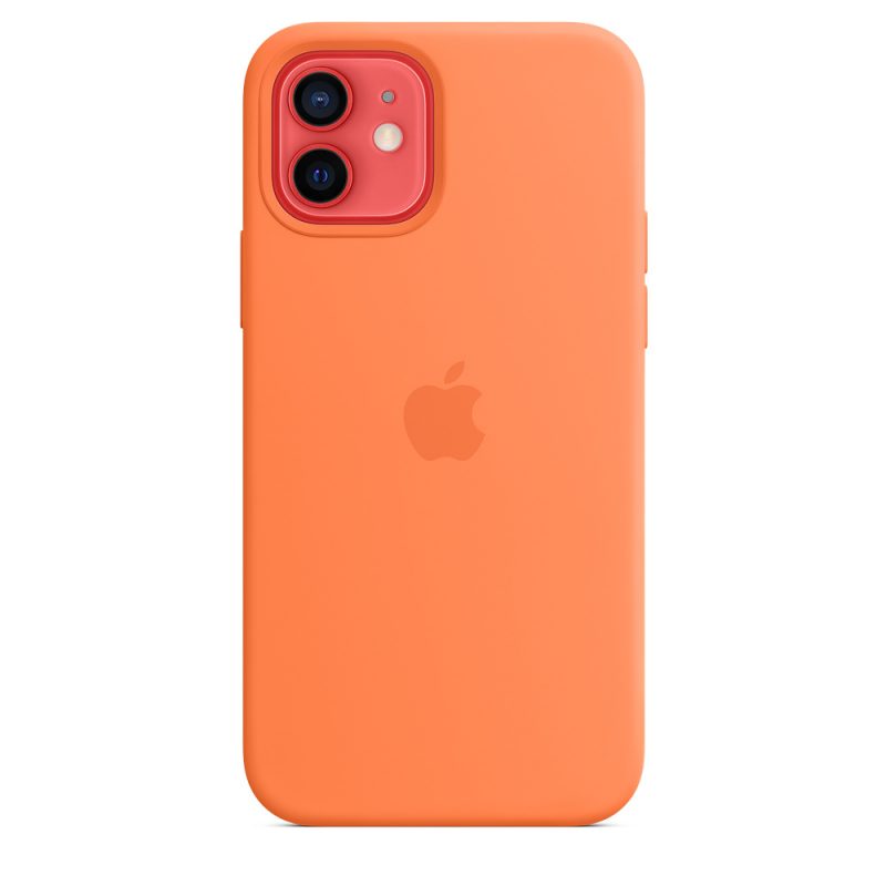 Apple silikónový obal pre iPhone 12/12 Pro – kumquatovo oranžový s MagSafe 2