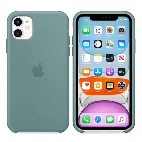Apple silikónový obal pre iPhone 11 – kaktusovo zelený 5