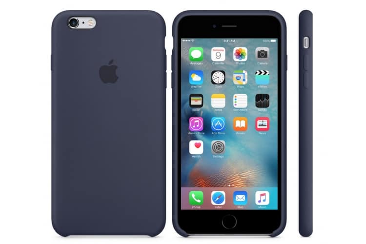 Apple silikónový obal pre iPhone 6 / 6S – polnočne modrý 4
