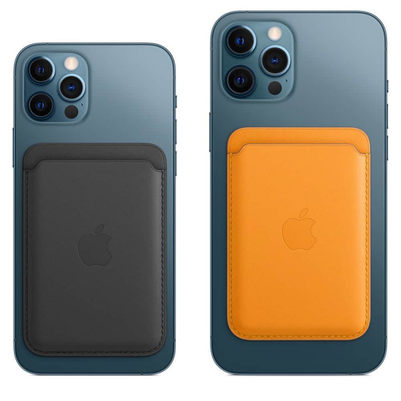 Kožená peňaženka s MagSafe pre iPhone - oranžová 3