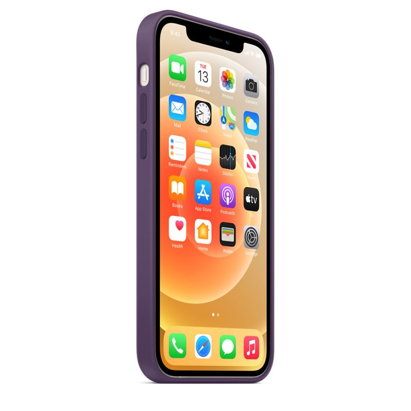 Apple silikónový obal pre iPhone 12/12 Pro – ametystový s MagSafe 2