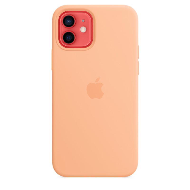 Apple silikónový obal pre iPhone 12/12 Pro – melónovo oranžový s MagSafe 3