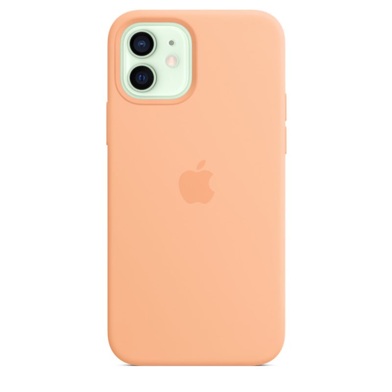 Apple silikónový obal pre iPhone 12/12 Pro – melónovo oranžový s MagSafe 1