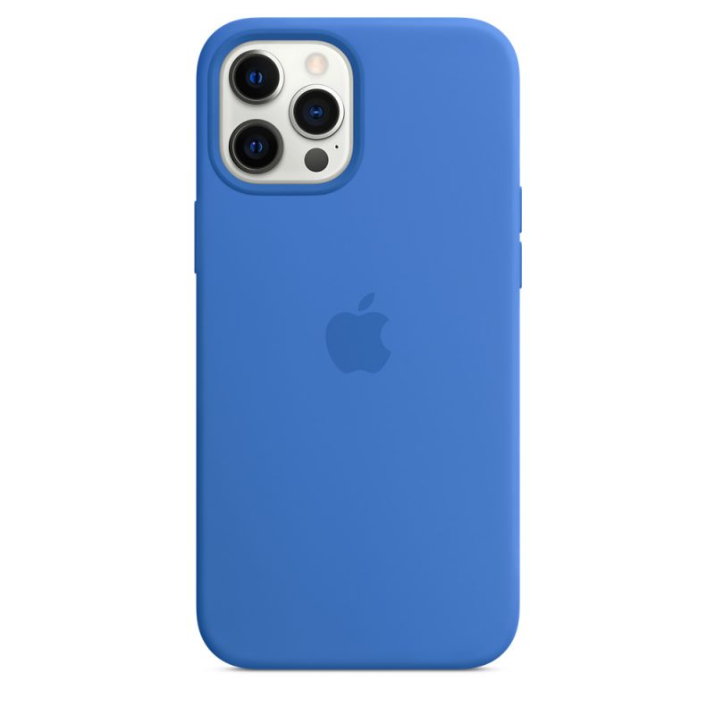 Apple silikónový obal pre iPhone 12 Pro Max – stredomorsky modrý s MagSafe 3