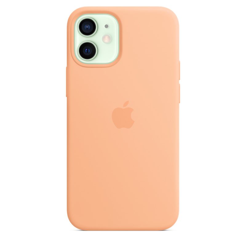 Apple silikónový obal pre iPhone 12 mini – melónovo oranžový s MagSafe 1
