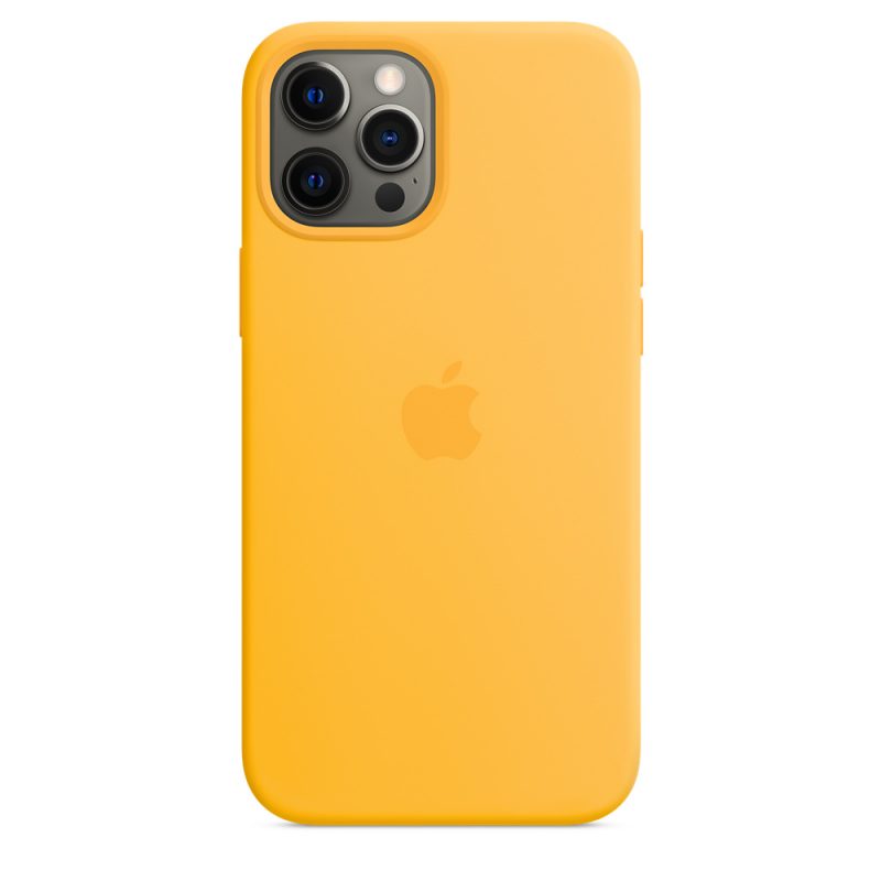 Apple silikónový obal pre iPhone 12 Pro Max – slnečnicový s MagSafe 3
