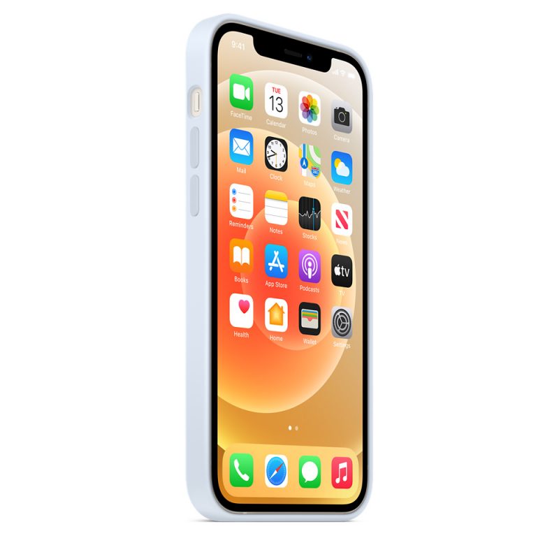 Apple silikónový obal pre iPhone 12 mini – nebesky modrý s MagSafe 4