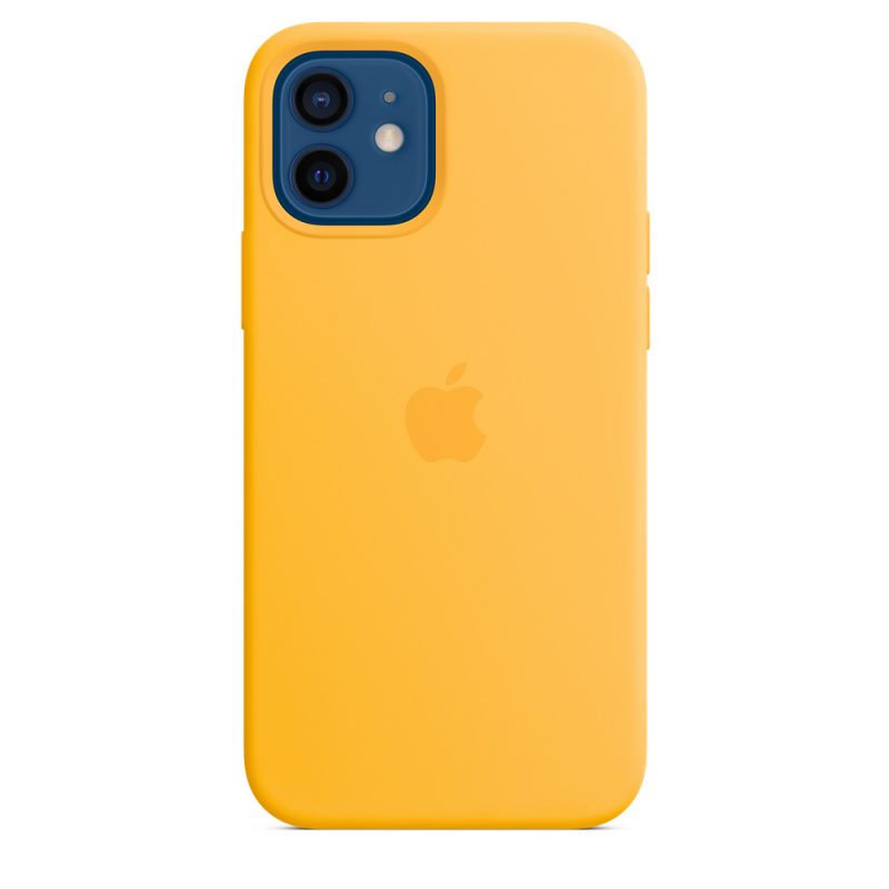 Apple silikónový obal pre iPhone 12/12 Pro – slnečnicový s MagSafe 2