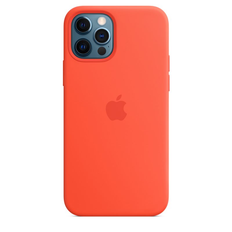 Apple silikónový obal pre iPhone 12/12 Pro – svietivo oranžový s MagSafe 6