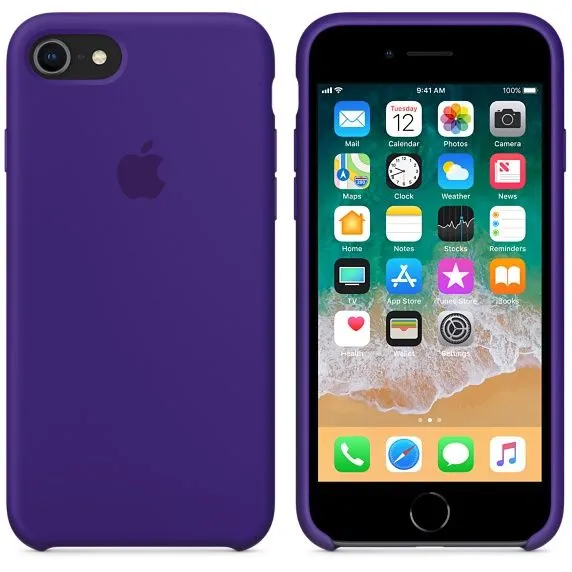 Apple silikónový obal pre iPhone 7 / 8 – fialový 3
