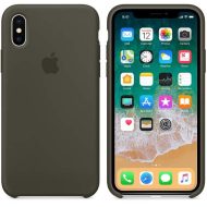 Apple silikónový obal pre iPhone X / XS - tmavo olivový – Obrázok 3