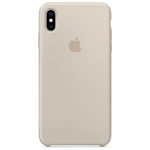 Apple silikónový obal pre iPhone X - svetlo hnedý 1