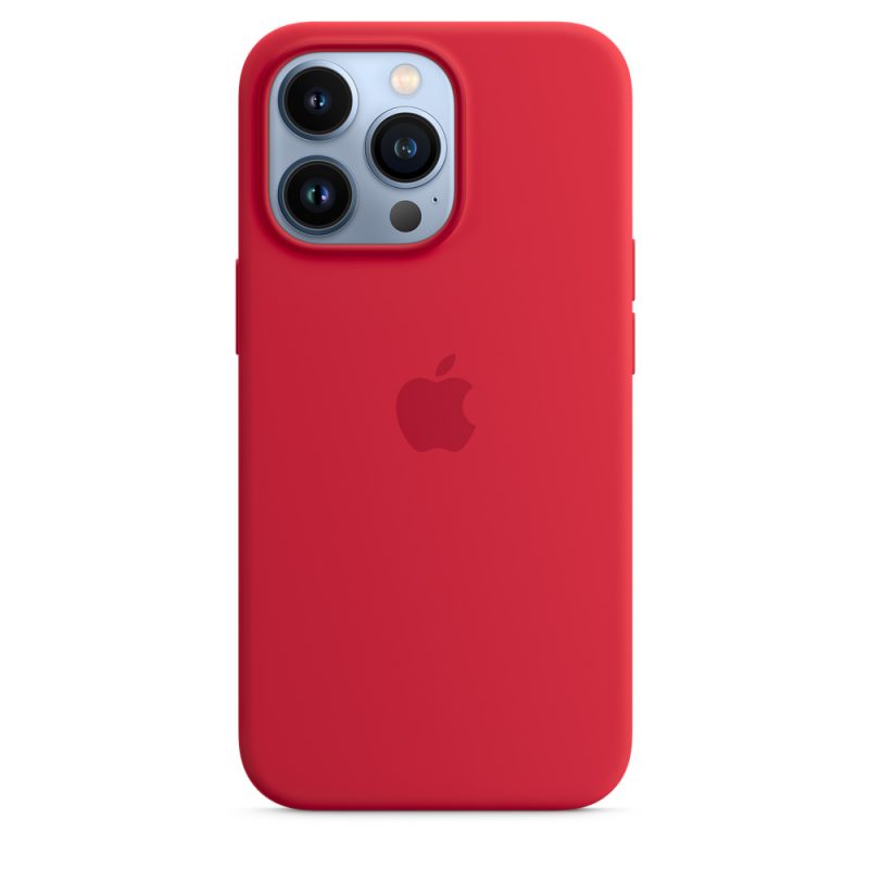 Apple silikónový obal pre iPhone 13 Pro – červený s MagSafe 4