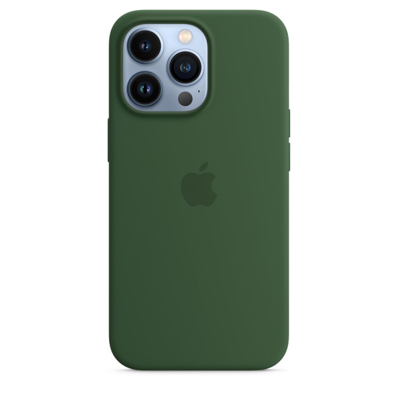 Apple silikónový obal pre iPhone 13 Pro – ďatelinovo zelený s MagSafe 5