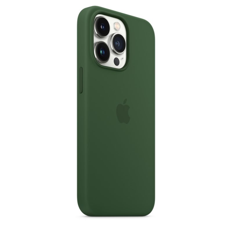 Apple silikónový obal pre iPhone 13 Pro – ďatelinovo zelený s MagSafe 3