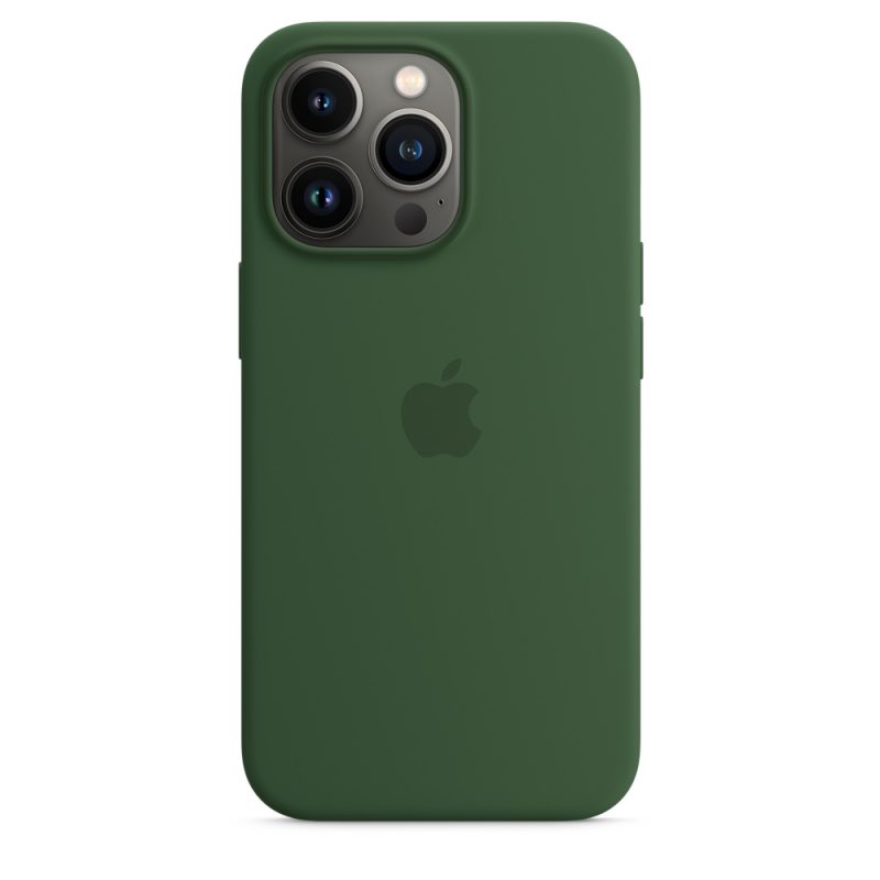 Apple silikónový obal pre iPhone 13 Pro – ďatelinovo zelený s MagSafe 4