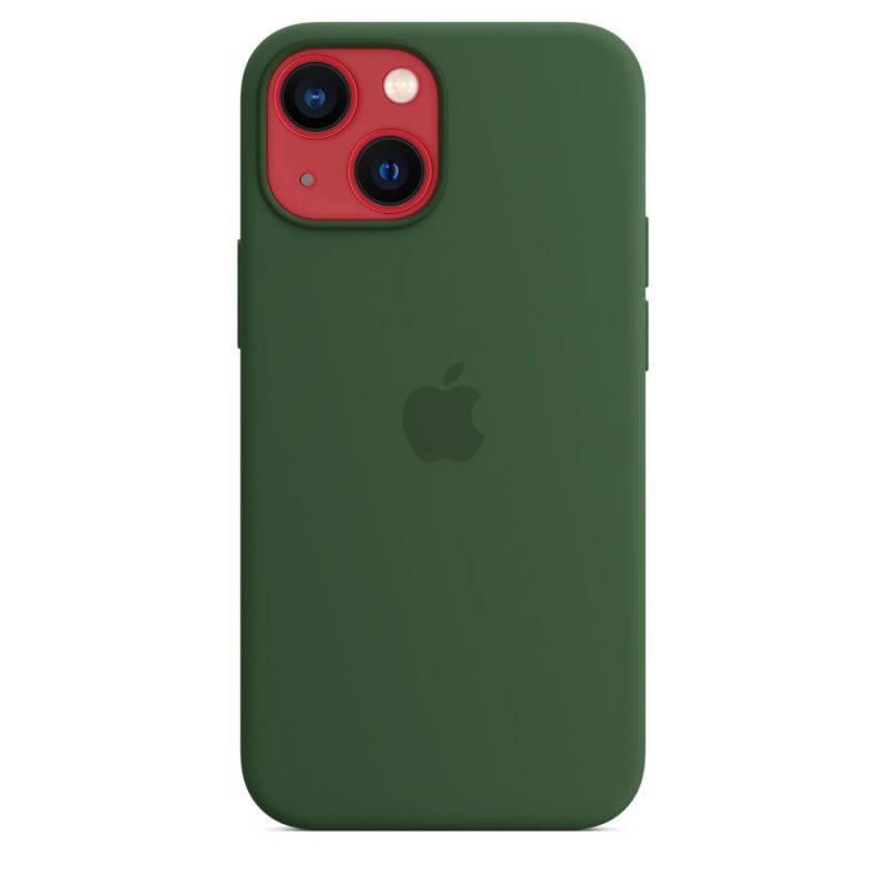 Apple silikónový obal pre iPhone 13 mini – ďatelinovo zelený s MagSafe 4