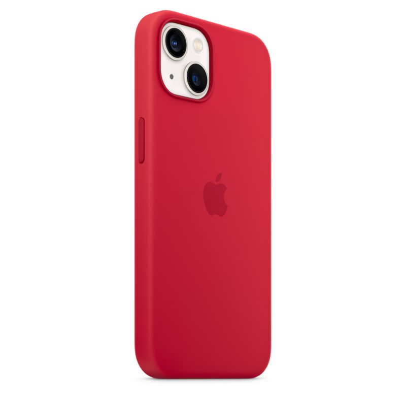 Apple silikónový obal pre iPhone 13 – červený s MagSafe 3