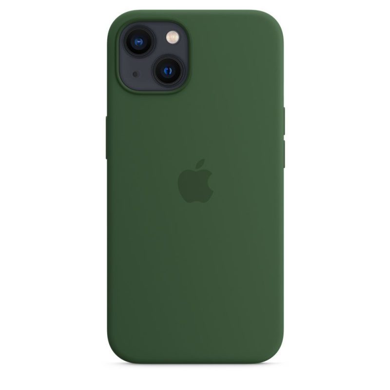 Apple silikónový obal pre iPhone 13 – ďatelinovo zelený s MagSafe 4
