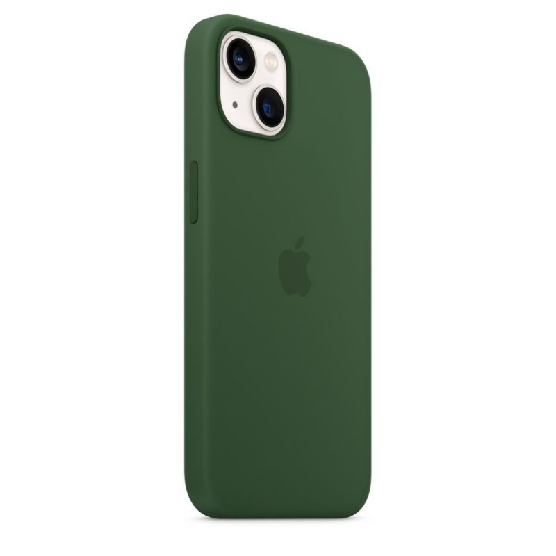Apple silikónový obal pre iPhone 13 – ďatelinovo zelený s MagSafe 2