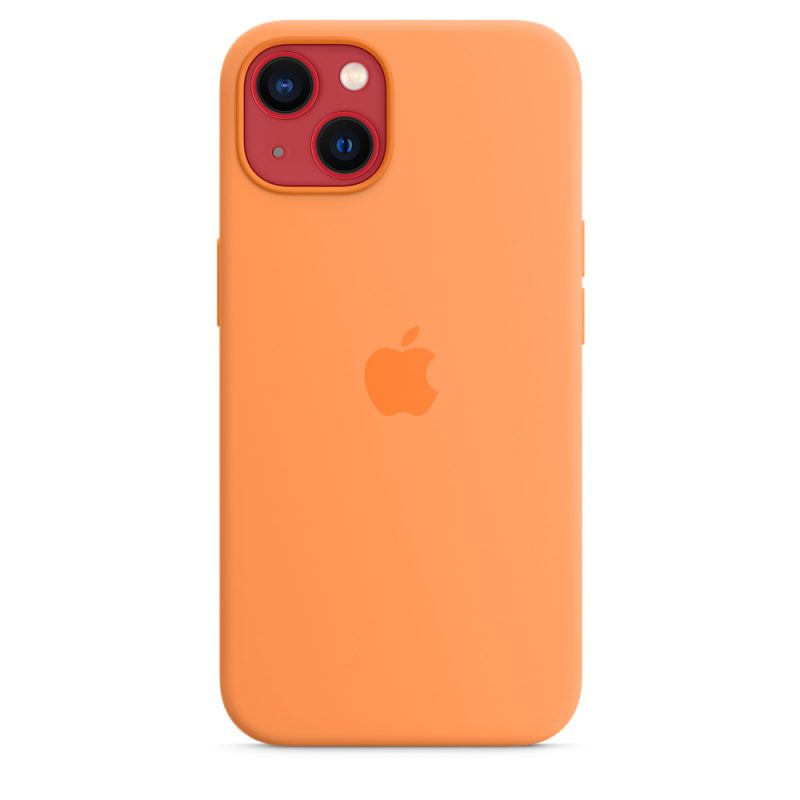Apple silikónový obal pre iPhone 13 – nechtíkovo oranžový s MagSafe 5