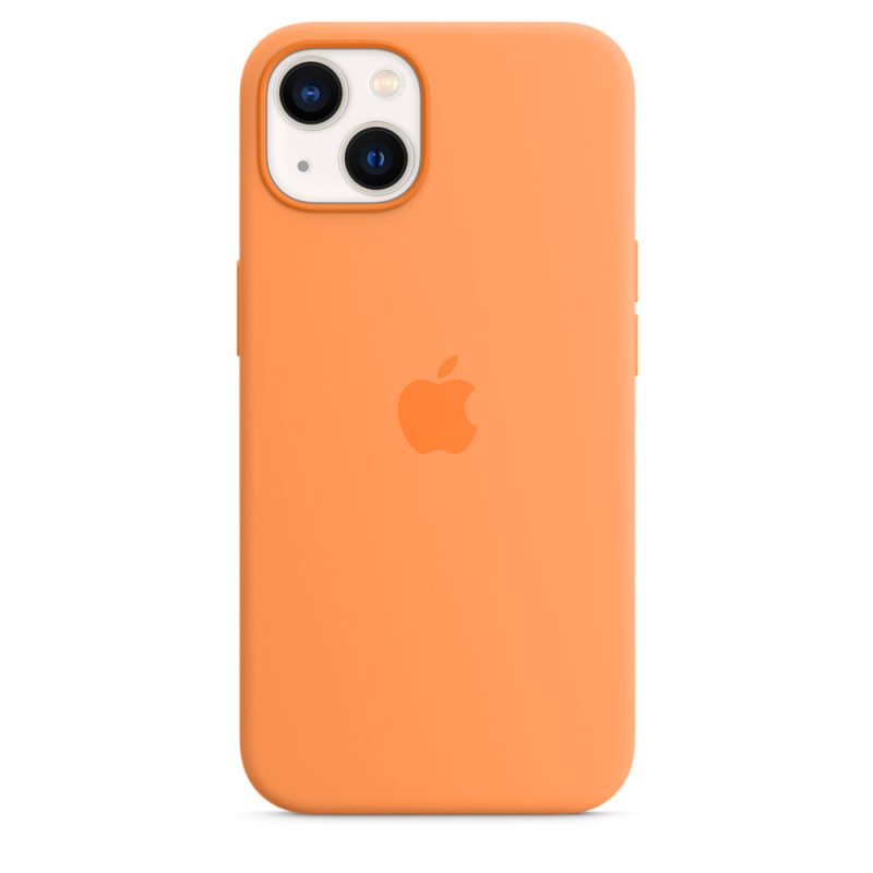 Apple silikónový obal pre iPhone 13 – nechtíkovo oranžový s MagSafe 1