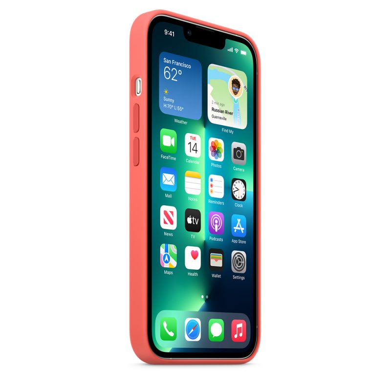 Apple silikónový obal pre iPhone 13 Pro – pomelovo ružový s MagSafe 3