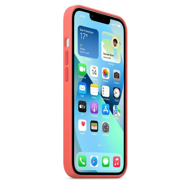 Apple silikónový obal pre iPhone 13 – pomelovo ružový s MagSafe 2