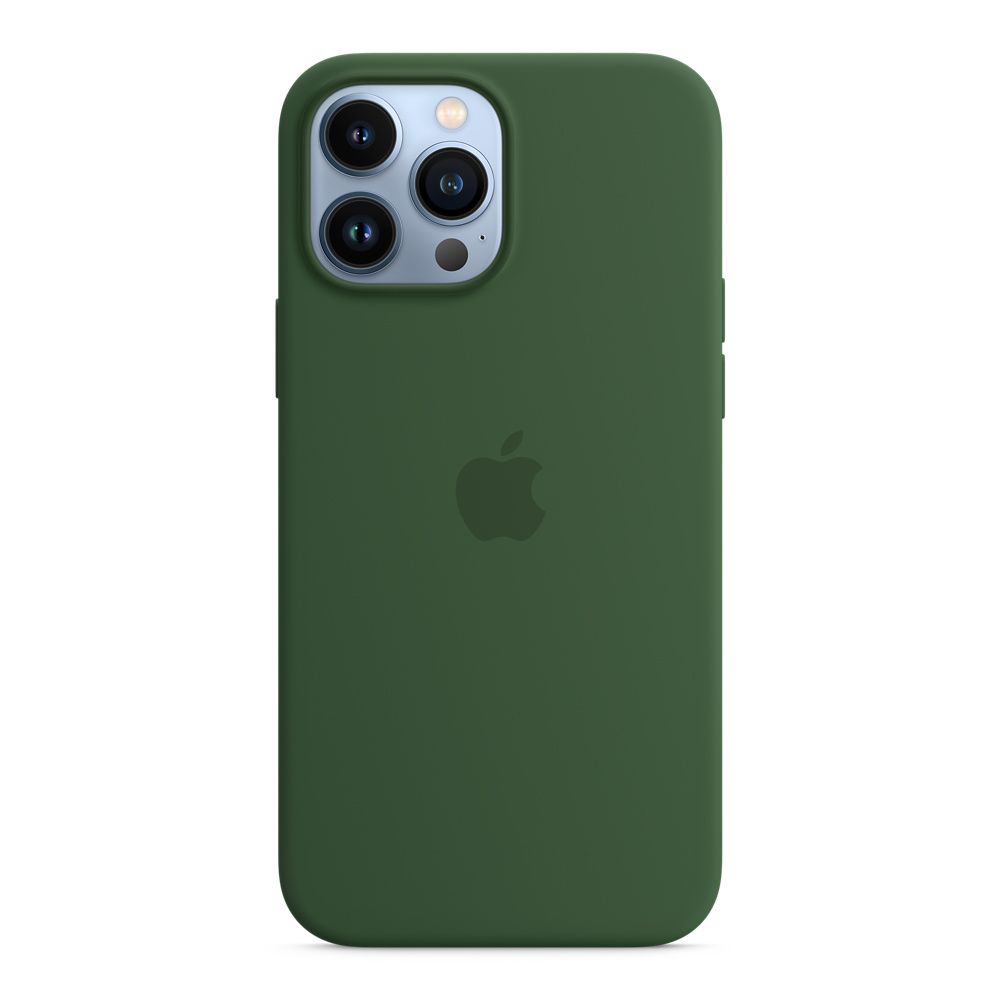 Apple silikónový obal pre iPhone 13 Pro Max – ďatelinovo zelený s MagSafe 3