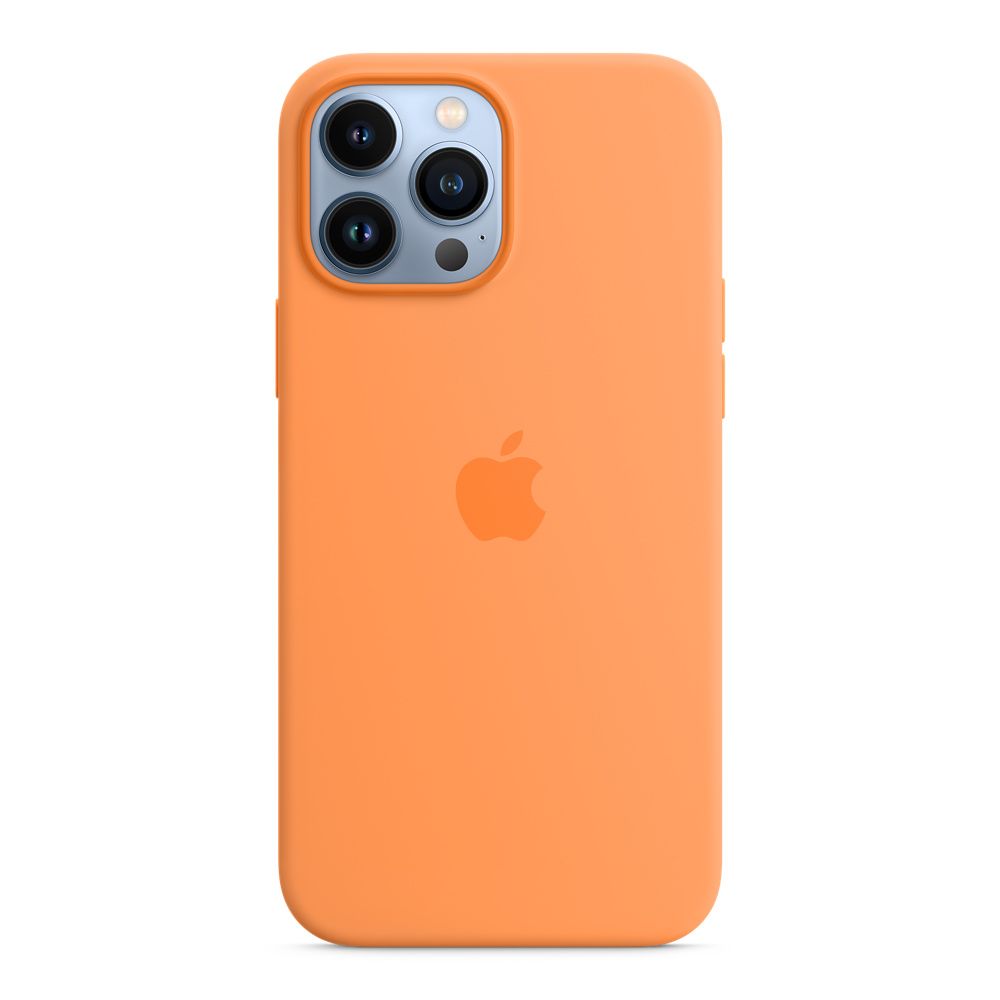Apple silikónový obal pre iPhone 13 Pro Max – nechtíkovo oranžový s MagSafe 3