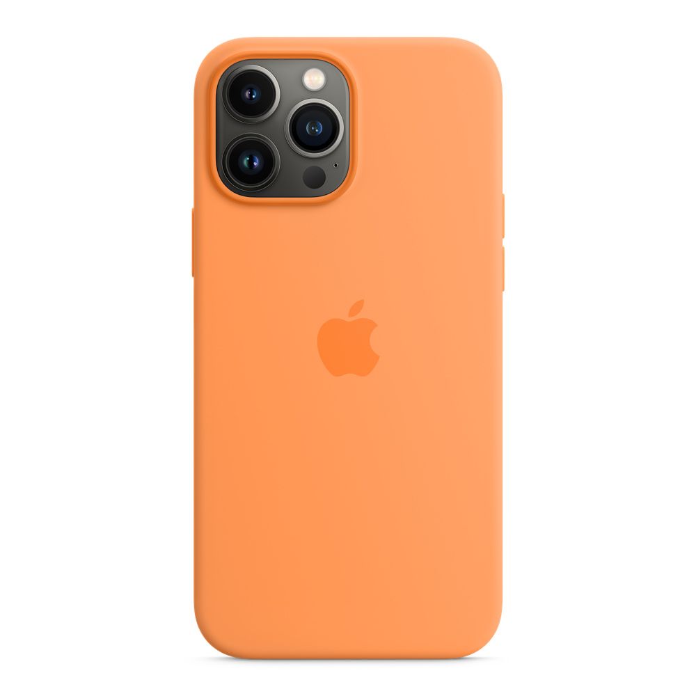 Apple silikónový obal pre iPhone 13 Pro Max – nechtíkovo oranžový s MagSafe 4