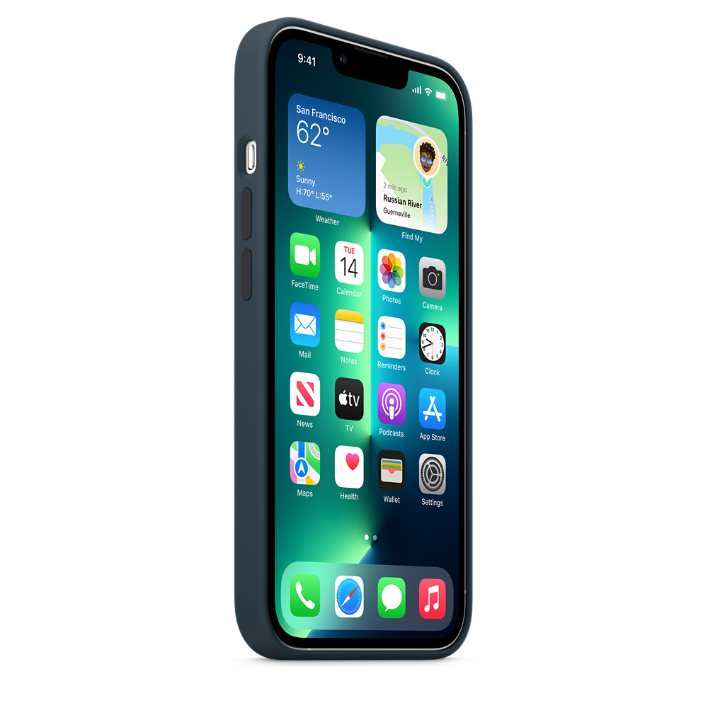 Apple silikónový obal pre iPhone 13 Pro Max – tmavomodrý s MagSafe 2