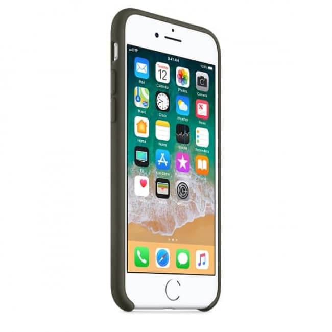 Apple silikónový obal pre iPhone 7 / 8 - tmavo olivový 2