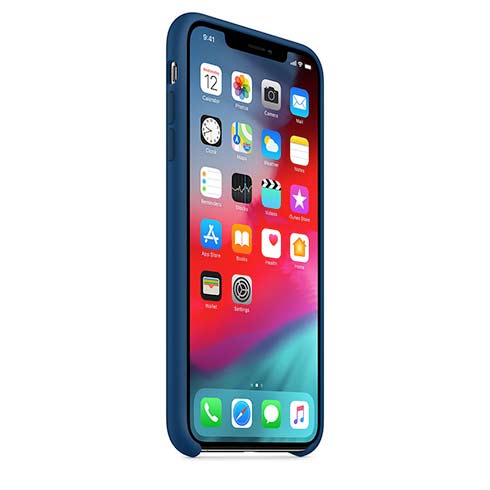 Apple silikónový obal pre iPhone XS – podvečerne modrý 2