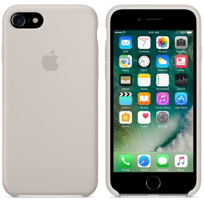 Apple silikónový obal pre iPhone SE 2020 - svetlo hnedý 3